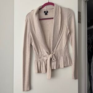 Oatmeal H&M Peplum Sweater